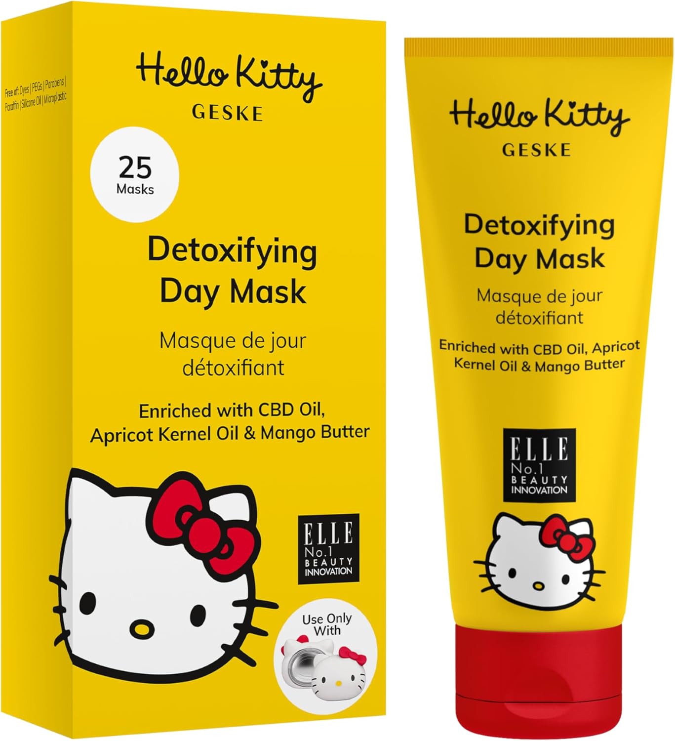 GESKE Detoxifying Day Mask | Use with Hello Kitty Sonic Warm & Cool Mask | Face Mask with CBD Oil, Apricot Kernel Oil & Mango Butter | Protective Formula | For Normal to Sensitive Skin | Vegan : Amazon.co.uk: Beauty