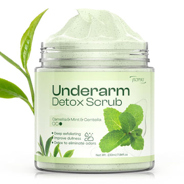 Camellia Underarm Detox Scrub: Armpit Detox Scrub With Mint Centella Deep Cleanse Refresh Exfoliating For Underarms Whole Body