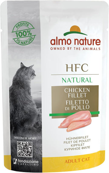 Almo Nature Hfc Natural Wet Cat Food Pouch - Chicken Fillet (Pack Of 24 X55G)5800