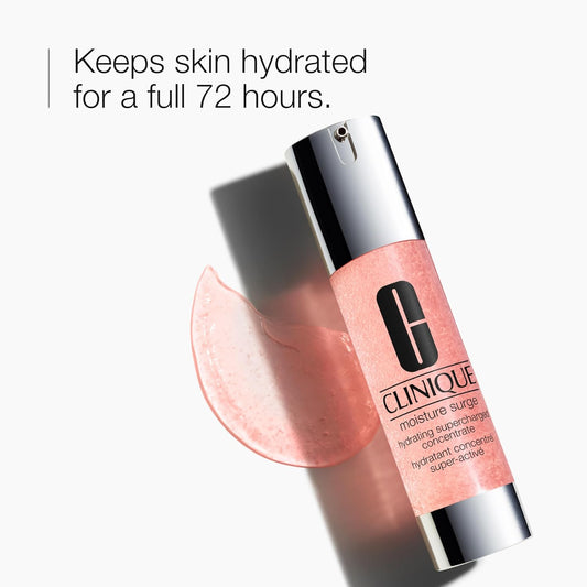 Clinique Moisture Surge Hydrating + Plumping Supercharged Concentrate Face Serum For All Skin Types | Blend Of Hydrating Ingredients With Hyaluronic Acid, 1.7 Fl Oz