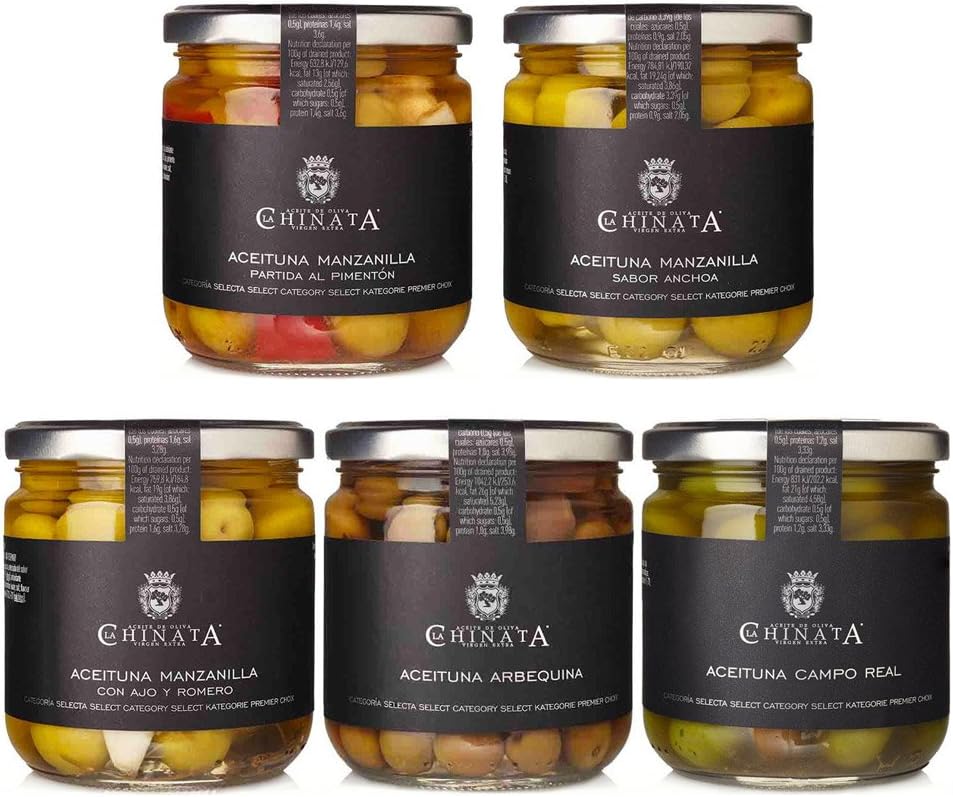 Manzanilla Olives With Garlic & Rosemary (350 G)