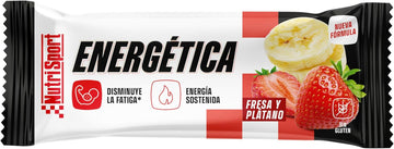 Nutrisport - Energy Bars 49G - Strawberry And Banana Flavor - High In Proteins And Carbohydrates - No Palm Oil - No Gluten - Box Of 24 Units