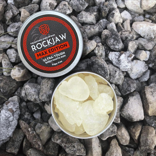 Rockjaw® Max Edition | Premium Ultra-Tough Mastic Gum | Hand-Picked Crystals | Rechewable | 100% Natural | Sweetener-Free | Sugar-Free