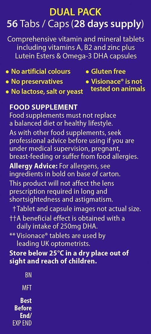 Visionace Plus, Eye Tablets & Capsules For Vision Health Support, By Vitabiotics