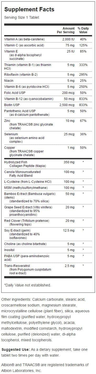 Swanson Advanced Hair Revitalizing Formula 60 Tabs