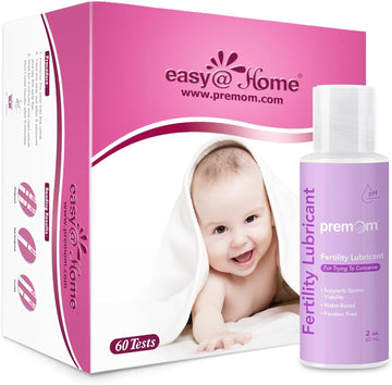 Easy@Home 60 Pregnancy Tests + Premom Fertility Lubricant 2 Fl Oz
