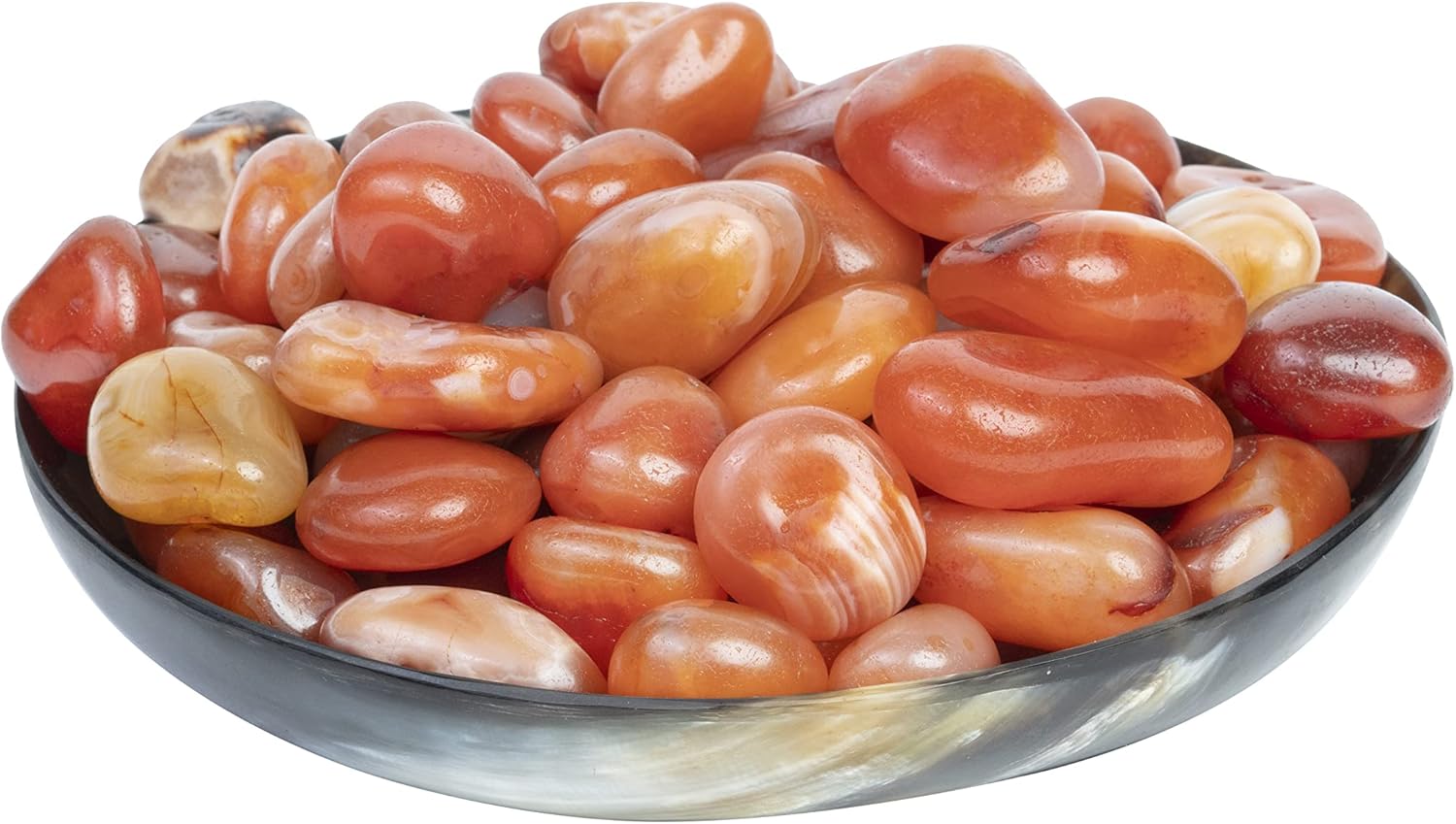 Zaicus Carnelian Tumbled Stones And Crystals Bulk, Polished Stones For Vase Filler, Lucky Stones, Jewelry Making, Fountain Rocks, Decorations, Polishing, Rock Collection Size: 20-25 Mm | 1 Lb : Home & Kitchen