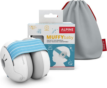 Alpine Muffy Baby Ear Defender For Babies And Toddlers Up To 36 Months - Ce & Ukca Certified - Noise Reduction Earmuffs - Comfortable Baby Headphones Against Hearing Damage & Improves Sleep - Blue