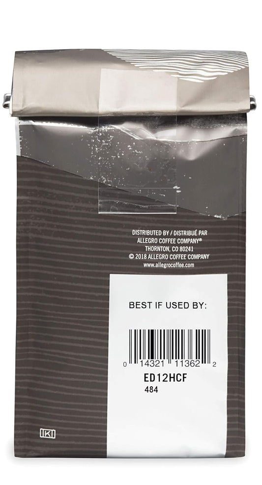 Allegro Coffee Half Caff, French Roast Ground Coffee, 12 Oz