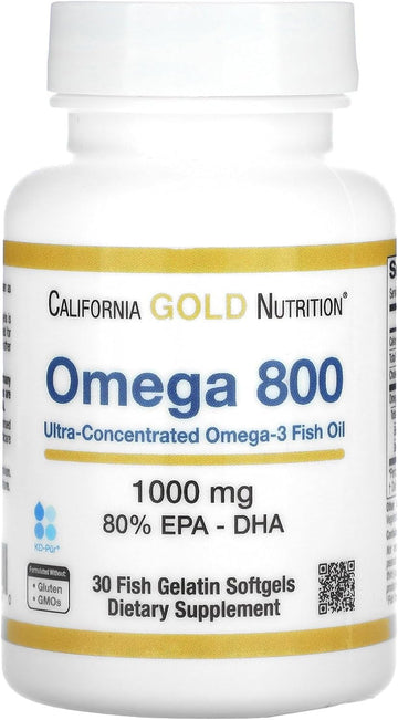 Omega 800 Pharmaceutical Grade Fish Oil, 80% EPA/DHA, Triglyceride For