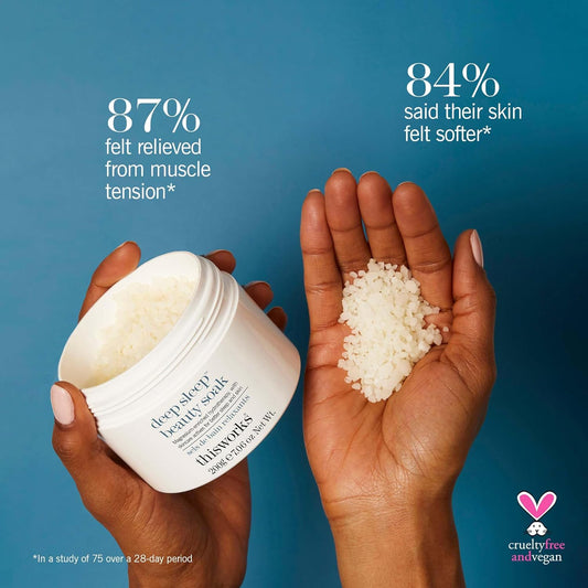 This Works Deep Sleep Beauty Bath Soak 200G - Luxury Bath Salts With Muscle Soothing Minerals Magnesium And Zinc, With Vitamin E For Brighter Skin