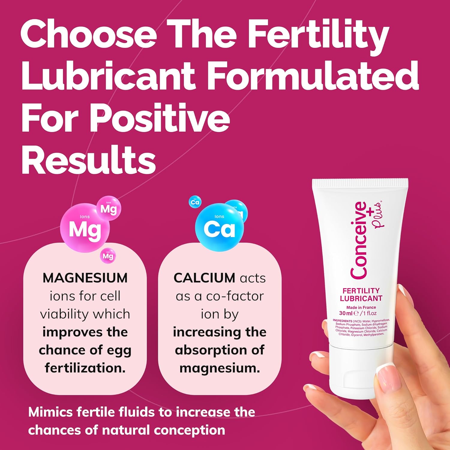 Conceive Plus Fertility Lubricant Travel Size - Sperm-Safe, Ph Balanced Personal Lubricant For Ttc Couples - Enhances Vaginal Health And Supports Fertility - 1 Fl Oz : Health & Household