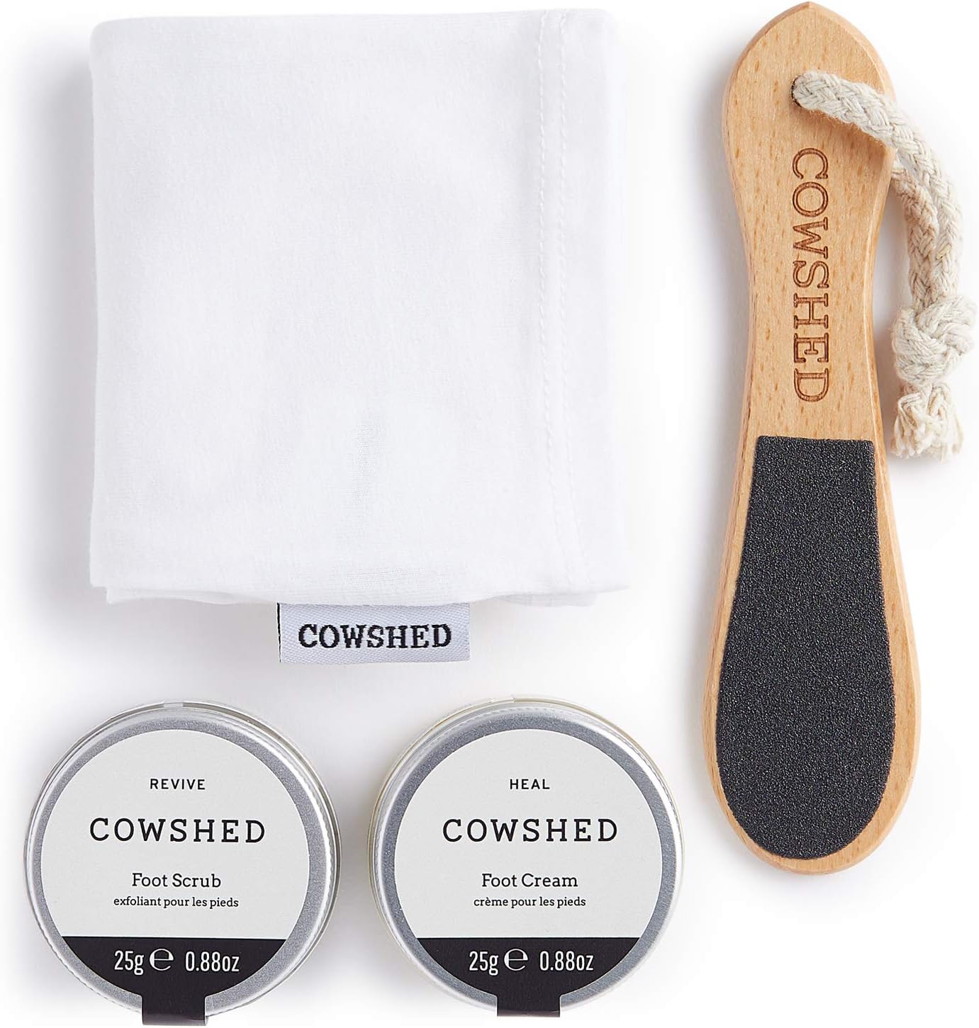 Cowshed Pedicure Kit | Revive Foot Scrub 25g - Heal Foot Cream 25g - Moisturising Overnight Pedicure Socks - Foot File | Feet Care Gift Set - Travel Size Pedicure Set for Overworked Feet : Amazon.co.uk: Beauty