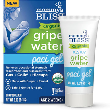 Mommy'S Bliss Organic Gripe Water Pacifier Gel For Newborns, Relieves Occasional Stomach Discomfort From Gas, Colic & Fussiness*, Age 2 Weeks +, 0.53 Oz (45 Servings)