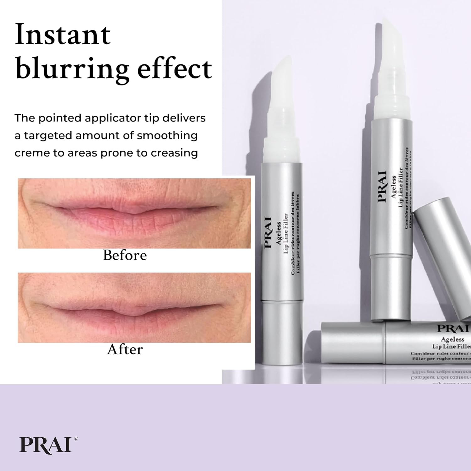 PRAI Ageless Lip & Line Filler 4ml - Fine-Line & Wrinkle Treatment Filler - Anti-Aging & Anti-Wrinkle Creme - Smooths, Firms, Plumps Skin - For Visibly Younger Skin, Prevents Premature Ageing : Amazon.co.uk: Beauty