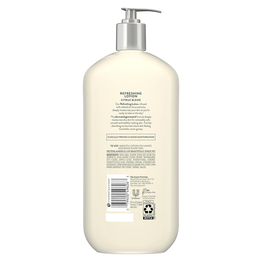 Suave Body Lotion, Refreshing Citrus Blend – Moisturizing Body Lotion for Dry Skin Infused with Citrus Extracts, Paraben-Free, Scented Lotion, 32 Oz (Pack of 2)