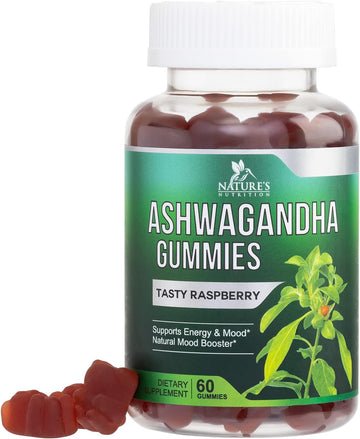 Ashwagandha Gummies For Women & Men - 3000Mg Equivalent, Best Ashwagandha Supplement For Natural Stress Support, Energy & Immune Support, Vegan Ashwa Root Extract Supplements Calm Gummy - 60 Count