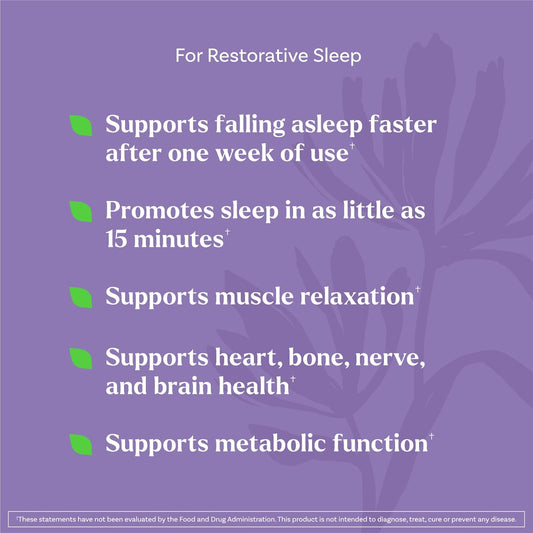 Natrol Sleep + Restore Capsules - Calm Magnesium Glycinate, Magnesium Sleep Aid With Gaba, Melatonin 5Mg, Botanical Blend, 30 Day Supply