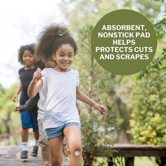 McKesson Kids Adhesive Bandages, Sterile, Plastic Spot, Assorted Print, 1 in, 100 Count, 24 Packs, 2400 Total