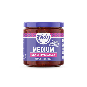 Fody Foods Medium Salsa, 16 Oz, Garlic And Onion Free, Low Fodmap Certified, Gut & Ibs Friendly, Vegan, Non-Gmo, Gluten Free, Keto Friendly