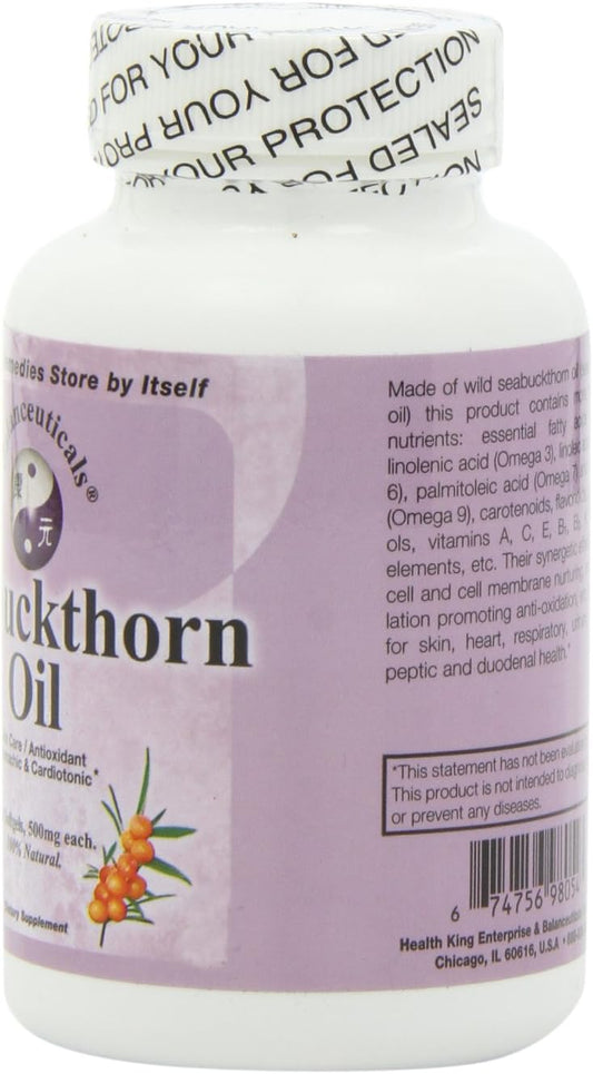 Balanceuticals Seabuckthorn Oil, 120 Softgels, 500Mg Each