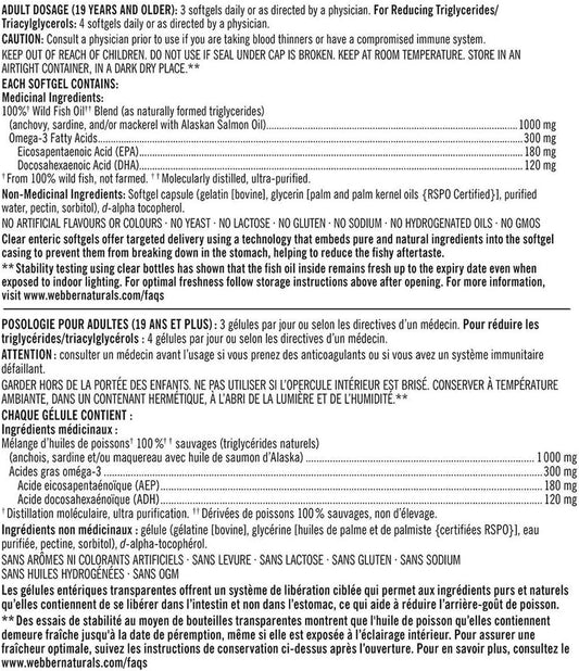 Kirkland Signature 100% Wild Fish Oil Blend with Alaskan Salmon Oil, 1000mg, 400 Softgels