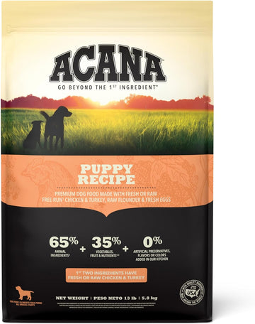 Acana Grain Free Dry Dog Food, Puppy Recipe, 13Lb
