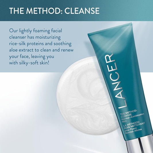Lancer Skincare The Method: Cleanse Face Cleanser, Daily Face Wash With Salicylic Acid, Normal Or Combination Skin, 4.05 Fluid Ounces