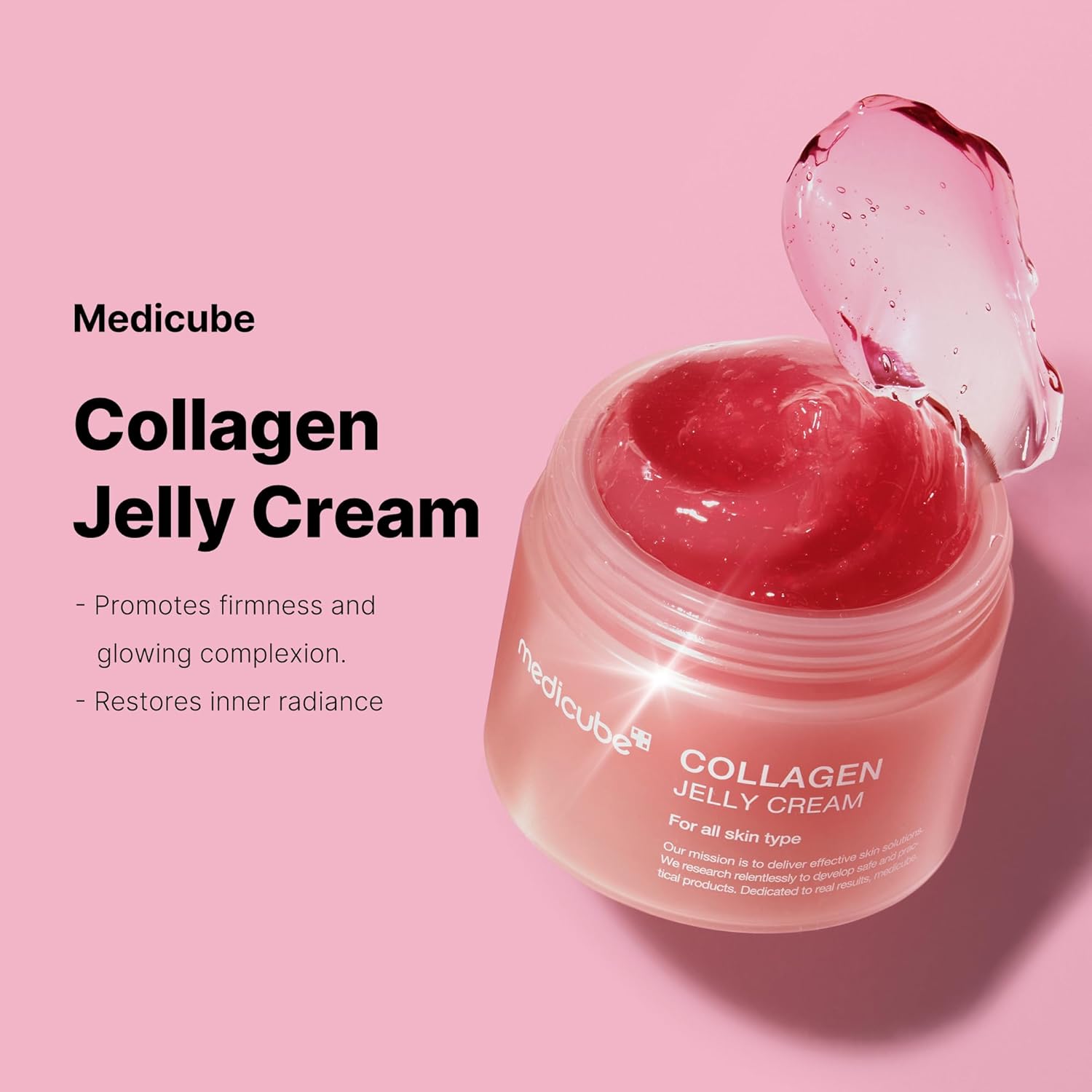 Medicube Collagen Jelly Cream- Niacinamide & Freeze-Dried Hydrolyzed Collagen-Boosts Skin Barrier Hydration & Gives 24H Glow & Firmer Looking Skin | No Artificial Color, Korean Skincare (3.71 Fl.Oz.) : Beauty & Personal Care