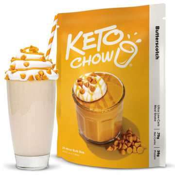 Keto Chow Chocolate | Keto Meal Replacement Shake Powder | Nutritionally Complete | Low Carb | Delicious Easy Meal Substitute | Protein Rich You Choose The Fat | 21 Meal Serving