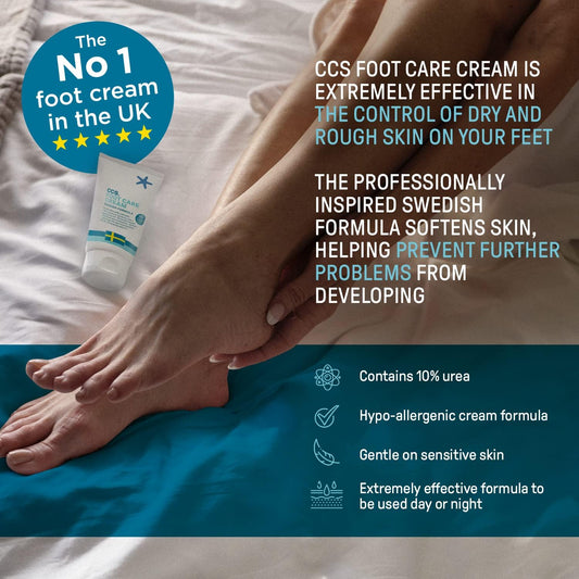 Ccs Professional Foot Care Cream 60 Ml - Moisturise And Protect Dry And Callused Feet, Contains 10% Urea And Eucalyptus Oil, Clinically Tested, Suitable For Diabetics (Pack Of 2)
