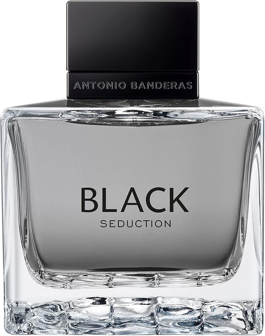 Banderas Perfumes - Black Seduction - Eau De Toilette Spray For Men - Long Lasting - Elegant, Masculine And Sexy Fragance - Amber Woody Scent- Ideal For Special Events - 100 Ml