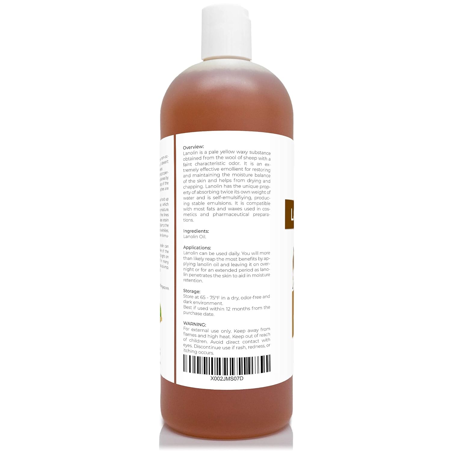 velona Lanolin Oil USP Grade 32 oz | 100% Pure and Natural Carrier Oil | Refined, Cold pressed | Skin, Hair, Body & Face Moisturizing | Use Today - Enjoy Results : Beauty & Personal Care