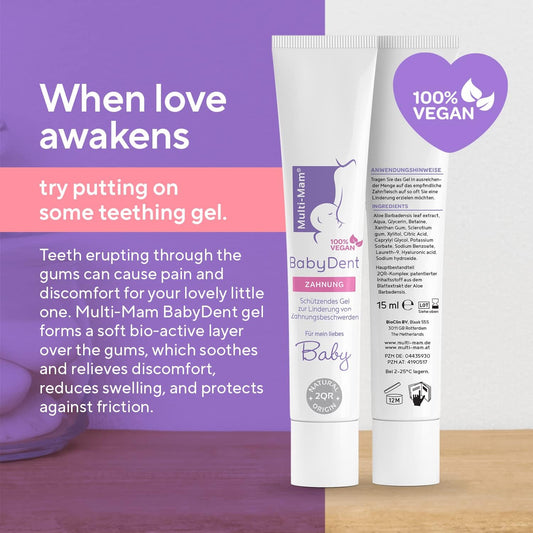 Multi-Mam Baby Dent Teething Gel – 15Ml Soothing Gel For Teething Babies