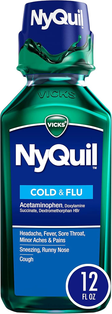 Vicks Nyquil Nighttime Cold & Flu Relief β 12 Fl Oz, Original Flavor