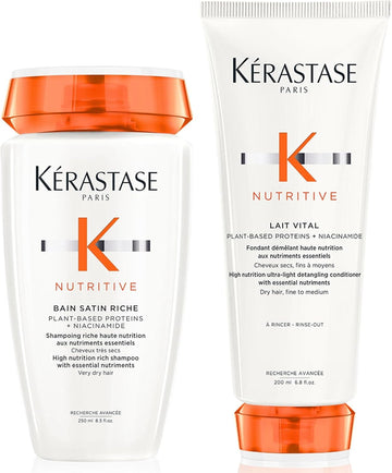 Kerastase Nutritive Bain Satin Riche 250Ml Lait Vital 200Ml
