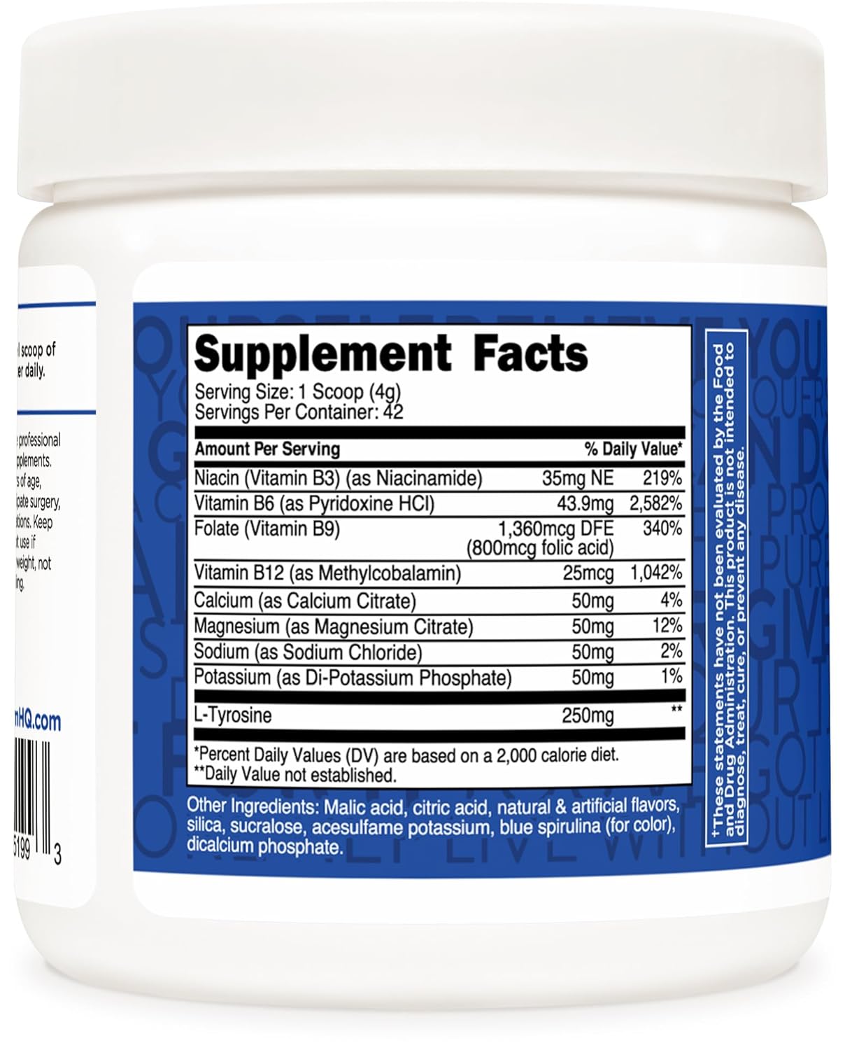 TransformHQ Hydration 42 Servings (Blue Raspberry) - Electrolytes, Men