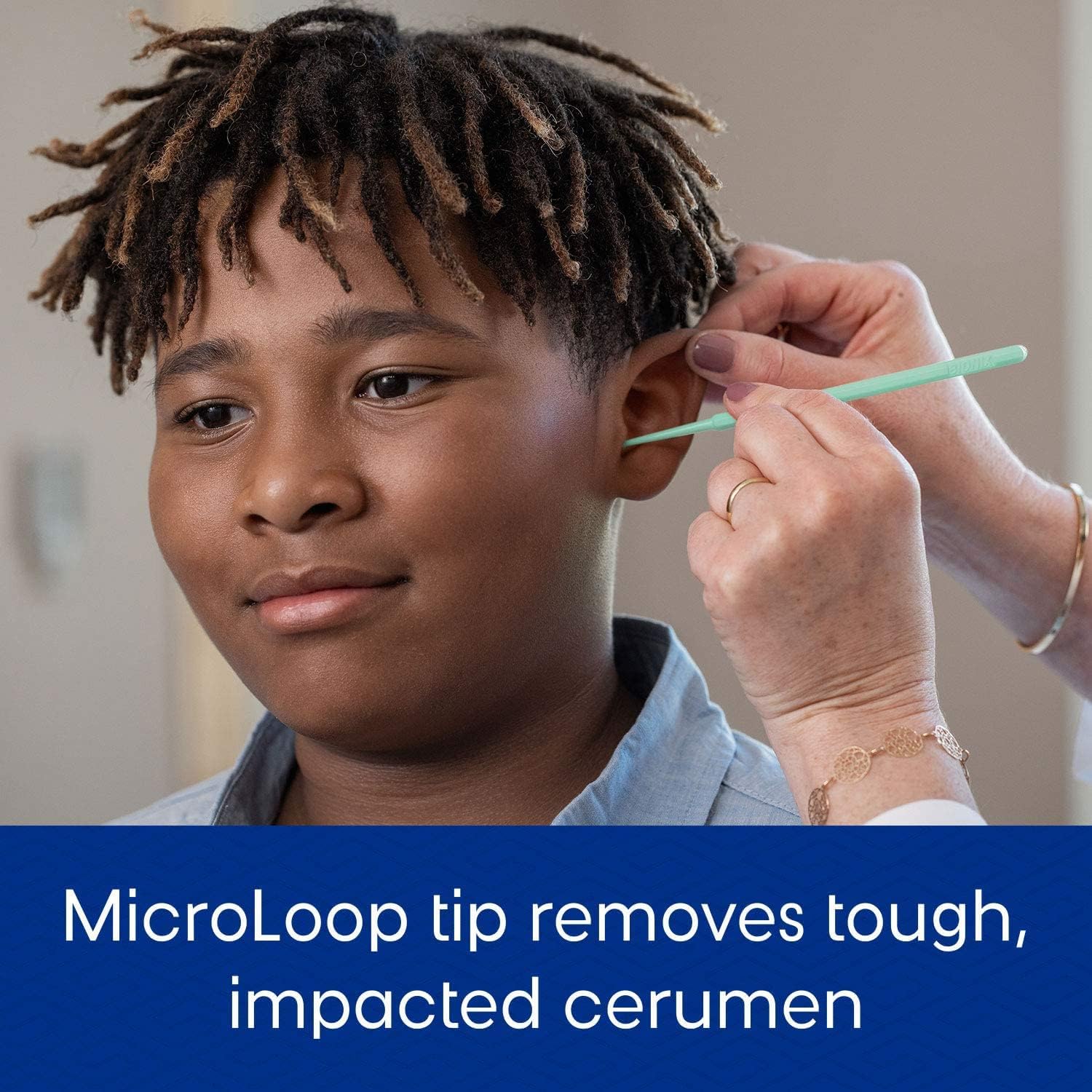 Bionix - Green Microloop Ear Curette Tool, Earwax Removal Tool, Helps Remove Wax Buildup, For Safe Earwax Removal, Convenient & Easy-To-Use, Ideal For Healthcare Providers, Single-Use (50 Count) : Health & Household