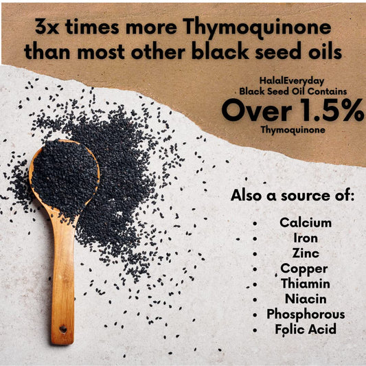 Organic Black Seed Oil - Usda Certified Cold Pressed Glass Bottle Over 1.5% Thymoquinone 3X Strength Turkish Black Cumin Nigella Sativa Non-Gmo 100% Pure Blackseed Oil (1Oz Dropper Bottle)