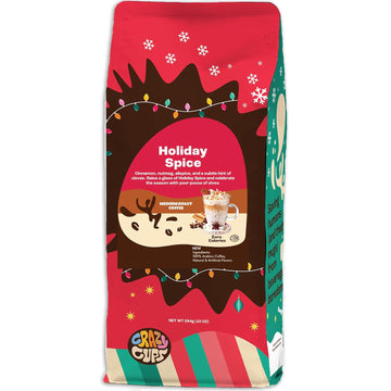 Crazy Cups Flavored Ground Holiday Coffee, Holiday Spice Coffee In 10 Oz Bag, For Brewing Flavored Hot Or Iced Coffee, (Pack Of 1)