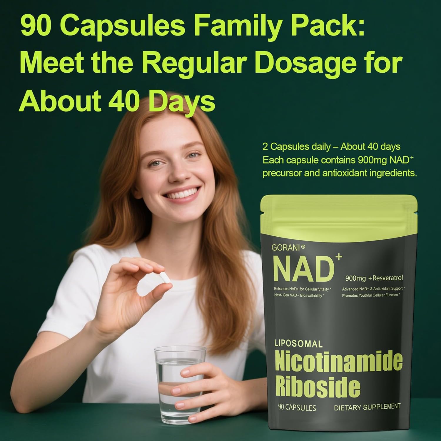 Nmnh Supplement Alternative -Liposomal Nad+ & Resveratrol Supplement โ 90 Capsules, Enhanced Absorption Technology For Cellular Health, Energy Support & Mental Focus | Non-Gmo, Gluten-Free : Health & Household