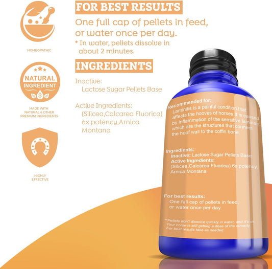 Healthyanimals4Ever All-Natural Horse Laminitis Support - Horse Hoof Care Products For Damaged Or Injured Hooves - Hoof Supplements For Horses - Homeopathic & Highly Effective - 300 Tablets