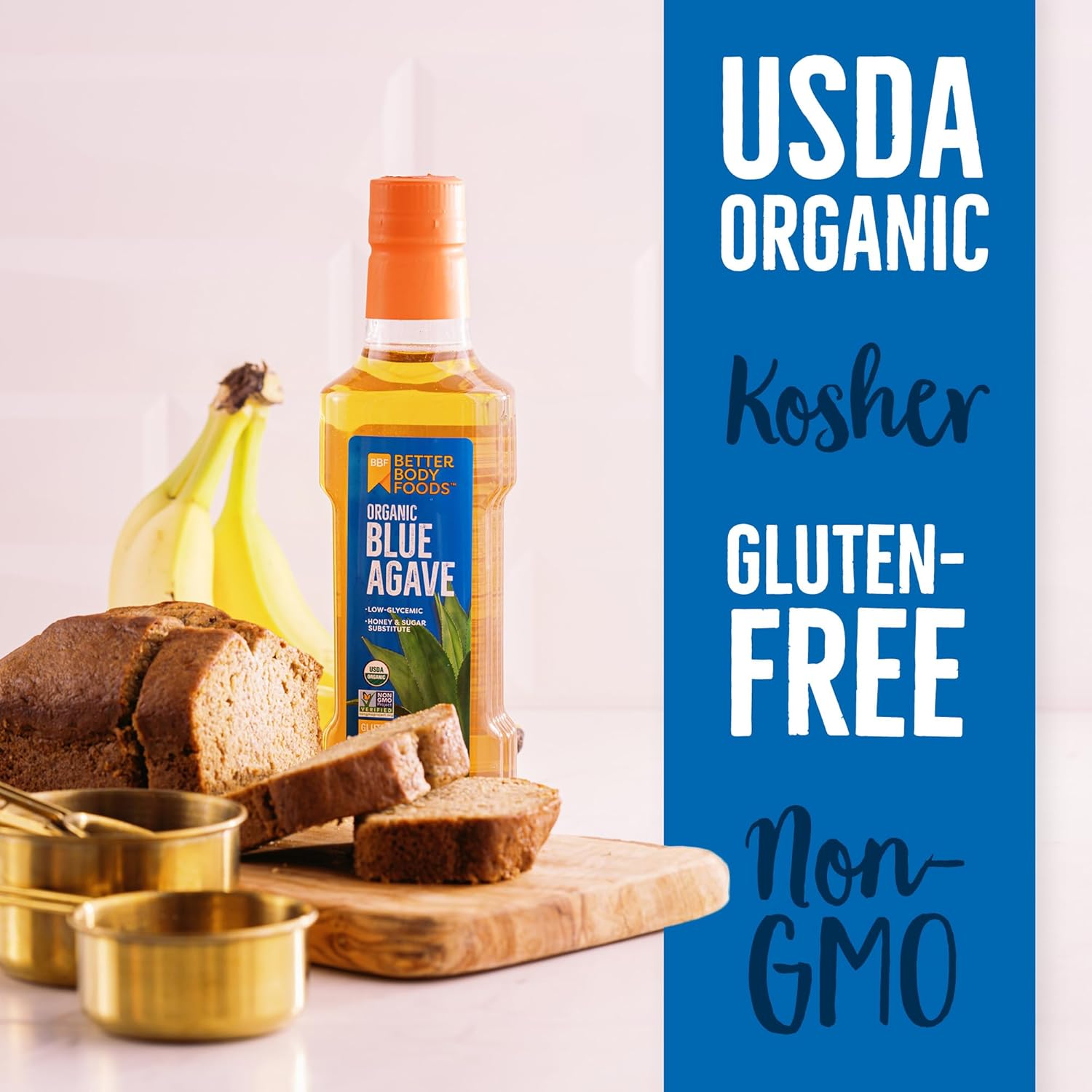 Betterbody Foods Organic Blue Agave, Low Glycemic Sweetener, 78 Oz