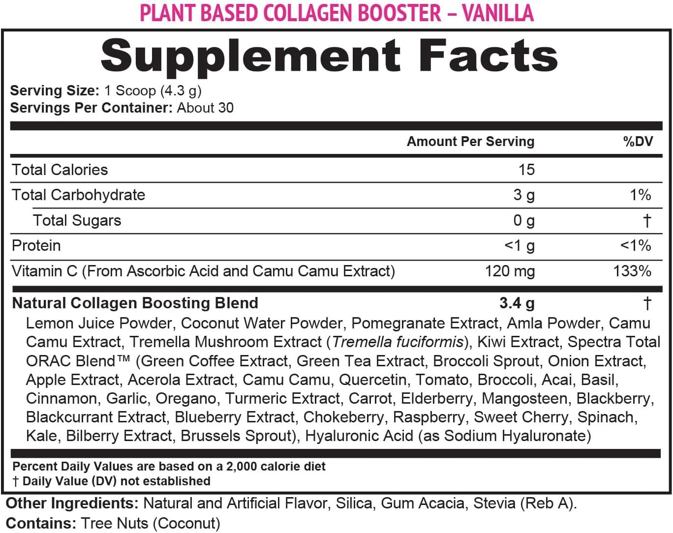 Vitauthority Vegan Collagen Powder for Women - Plant Based Collagen Supplement for Women with Proprietary Vegan Hair Skin and Nails Vitamins - Vegetarian Collagen Powder with Hyaluronic Acid : Health & Household