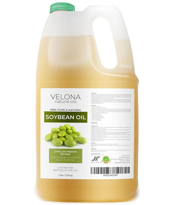 velona Soybean Oil 1 Gallon / 128 Fl Oz | 100% Pure and Natural Carrier Oil | Refined, Cold Pressed | Cooking, Skin, Hair, Body & Face Moisturizing | Use Today - Enjoy Results