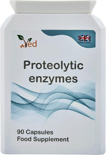 Ved Systemic Proteolytic Enzymes Complex, Mixed Enzyme Formula With Ginger 5 Mg & Ionic Trade Minerals 15 Mg 90 Vegan Capsule(3 Months Supply)