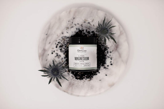 Rowe Casa Organics Natural Magnesium Cream With Raw Shea Butter And Pure Essential Oils – Topical Magnesium Lotion For Sleep, Muscles, And Relaxation – 4 Fl Oz