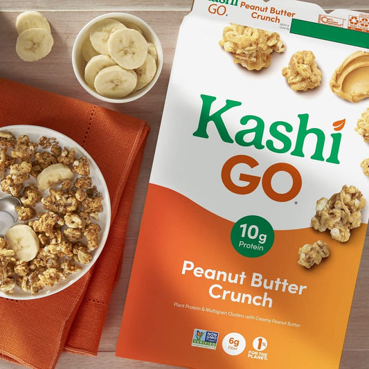 Kashi Go Cold Breakfast Cereal, Fiber Cereal, Vegan Protein, Variety Pack (4 Boxes)