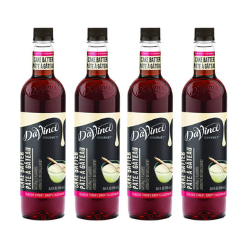 Davinci Gourmet Classic Cake Batter Syrup, 25.4 Fluid Ounce (Pack Of 4)