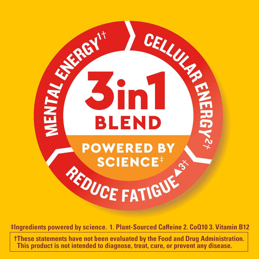 Nature Made Wellblends Energymax Gummies, Fast Acting Caffeine, Coq10 & Vitamin B12 1000Mcg, Energy Support Gummy Vitamins, 40 Gummies